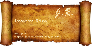 Jovanov Róza névjegykártya